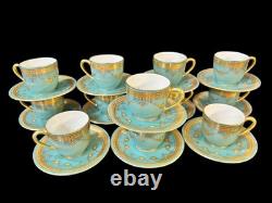 Lenox Westport Pattern Porcelain Demitasse Cups & Saucers Set Of 12 Rare