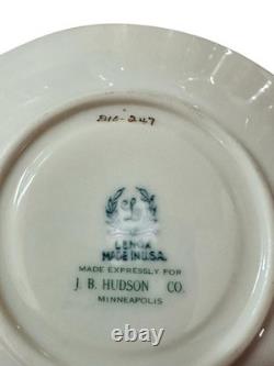 Lenox Westport Pattern Porcelain Demitasse Cups & Saucers Set Of 12 Rare