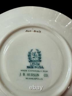 Lenox Westport Pattern Porcelain Demitasse Cups & Saucers Set Of 12 Rare