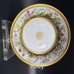 Limoges Ancienne Manufacture Royale Fleurs Des Champs Demitasse Cup & Saucer