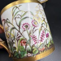 Limoges Ancienne Manufacture Royale Fleurs Des Champs Demitasse Cup & Saucer