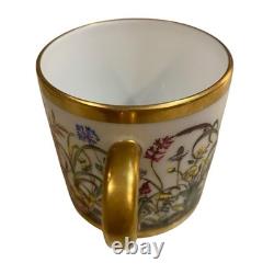 Limoges Ancienne Manufacture Royale Fleurs Des Champs Demitasse Cup & Saucer
