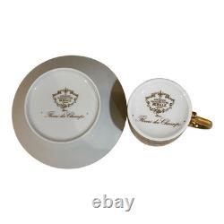 Limoges Ancienne Manufacture Royale Fleurs Des Champs Demitasse Cup & Saucer