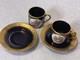 Limoges Castel Demitasse 2 Cups And 2 Saucers Withcertificate Of Authenticity
