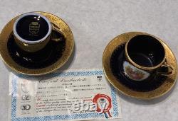 Limoges Castel Demitasse 2 Cups And 2 Saucers withCertificate of Authenticity
