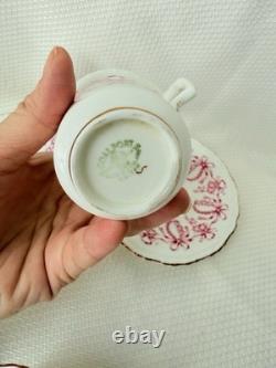 Limoges Cups Saucers Plate Limoges Coalport Bows Ribbons