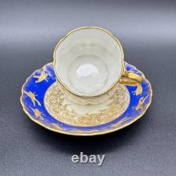 Limoges Demitasse Cup, Martial Redon, Gold Birds in Flight, Belle Époque