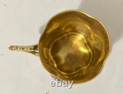 Limoges Demitasse Cup & Saucer Cherub Cobalt Blue Sevres Style