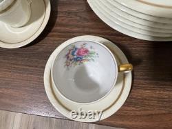 Limoges France CHF Versailles Set 6 Demitasse Cups & Saucers + 6 Dinner Plates