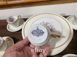 Limoges France CHF Versailles Set 6 Demitasse Cups & Saucers + 6 Dinner Plates