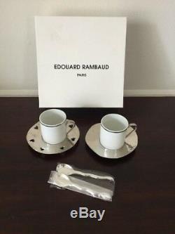 Limoges France Edouard Rambaud Paris Demitasse Espresso Coffee Cup and Saucer