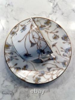 Limoges Lot 4 Demitasse Cups & Saucers Dainty Size Ovington Brothers NYC Depose