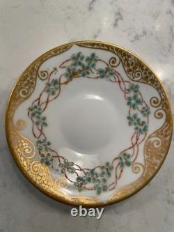 Limoges Lot 4 Demitasse Cups & Saucers Dainty Size Ovington Brothers NYC Depose