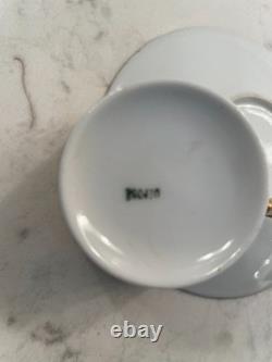 Limoges Lot 4 Demitasse Cups & Saucers Dainty Size Ovington Brothers NYC Depose