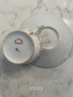 Limoges Lot 4 Demitasse Cups & Saucers Dainty Size Ovington Brothers NYC Depose