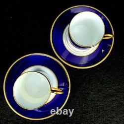 Limoges Raynaud Cobalt Blue Demitasse Cup & Saucer Set, Rare