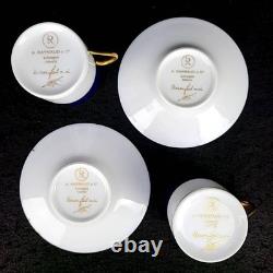 Limoges Raynaud Cobalt Blue Demitasse Cup & Saucer Set, Rare