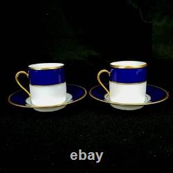 Limoges Raynaud Cobalt Blue Demitasse Cup & Saucer Set, Rare