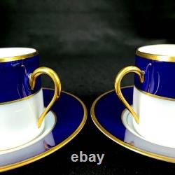Limoges Raynaud Cobalt Blue Demitasse Cup & Saucer Set, Rare