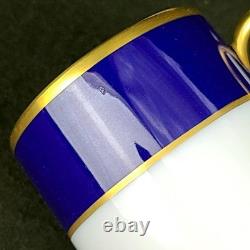 Limoges Raynaud Cobalt Blue Demitasse Cup & Saucer Set, Rare