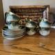 Limoges T&v Greenleaf & Crosby Hand Painted Floral Gold Demitasse 12 Piece Set