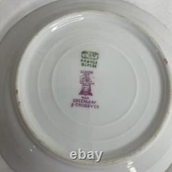 Limoges T&V Greenleaf & Crosby Hand Painted Floral Gold Demitasse 12 piece Set