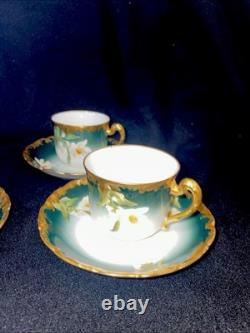 Limoges TV Greenleaf & Crosby Hand Painted Yellow Gold Tea /Demitasse 12 piece Limoges TV Greenleaf & Crosby Hand Painted Yellow Gold Tea /Demitasse 12 piece