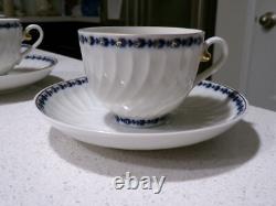 Lomonosov Porcelain Cobalt Frieze Lot Of 6 Demitasse Cups And Saucers