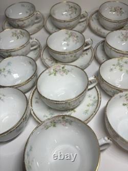 Lot 19 Piece Theodore Haviland Limoges Demitasse Porcelain Tea Cups Saucers