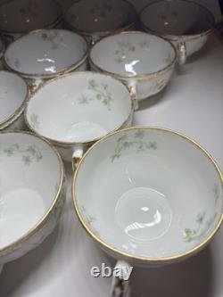 Lot 19 Piece Theodore Haviland Limoges Demitasse Porcelain Tea Cups Saucers