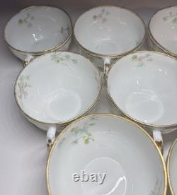 Lot 19 Piece Theodore Haviland Limoges Demitasse Porcelain Tea Cups Saucers