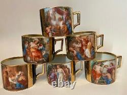 Lot 24 Beehive Ackermann & Fritze Demitasse Coffee Tea Cup Saucer Royal Blue CH2