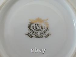Lot 4 Seyei Tall Demitasse Cups & Saucers Set With Other Gold Plated Dishes & Cups