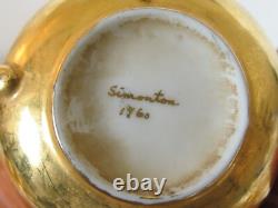 Lot 4 Seyei Tall Demitasse Cups & Saucers Set With Other Gold Plated Dishes & Cups