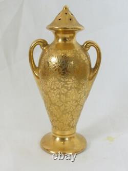 Lot 4 Seyei Tall Demitasse Cups & Saucers Set With Other Gold Plated Dishes & Cups