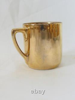 Lot 4 Seyei Tall Demitasse Cups & Saucers Set With Other Gold Plated Dishes & Cups