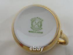 Lot 4 Seyei Tall Demitasse Cups & Saucers Set With Other Gold Plated Dishes & Cups