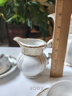 Lot Of 15 Vintage Seyei Fine China Japan Demitasse Tea Cups, Saucers, Teapot