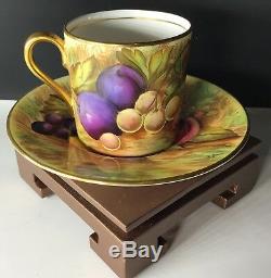 Lot Of 6 Aynsley Demitasse Tea Coffee Cup Saucer D Jones Gold Orchard Antique