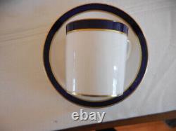 Lot of 10 19c Spode Cobalt Blue Gold Demitasse Espresso Cup Saucer Signed Consul