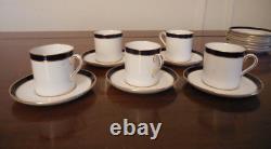 Lot of 10 19c Spode Cobalt Blue Gold Demitasse Espresso Cup Saucer Signed Consul