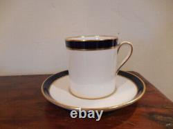 Lot of 10 19c Spode Cobalt Blue Gold Demitasse Espresso Cup Saucer Signed Consul