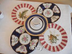 Lot of 10 19c Spode Cobalt Blue Gold Demitasse Espresso Cup Saucer Signed Consul