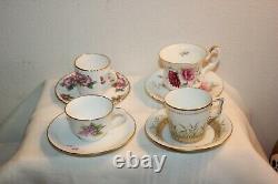 Lot of 22 Danbury Mint Demitasse Cups Saucers Houses of the World Collection