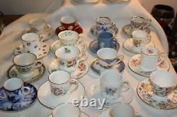 Lot of 22 Danbury Mint Demitasse Cups Saucers Houses of the World Collection