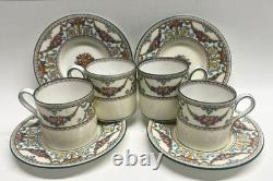 Lot of 4 x Wedgwood Porcelain Bone China Ventnor DEMITASSE CUPS & SAUCERS Lovely