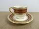 Lot Of 5 Lenox China Usa Demitasse Cups & Saucers S&g Gump Gold Laurel Maroon