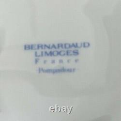 Lot of 6 Flat Demitasse Cups & Saucers Pompadour by Bernardaud Limoges France