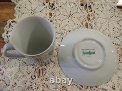 Lot of 6 Neiman Marcus Shamrock Irish Coffee Espresso Demitasse Cups + Saucers