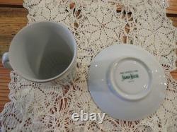 Lot of 6 Neiman Marcus Shamrock Irish Coffee Espresso Demitasse Cups + Saucers
